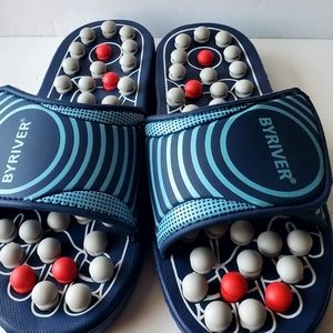 BYRIVER Acupressure Foot Massager Acupoint Stimulation Massage Slippers Shoes.